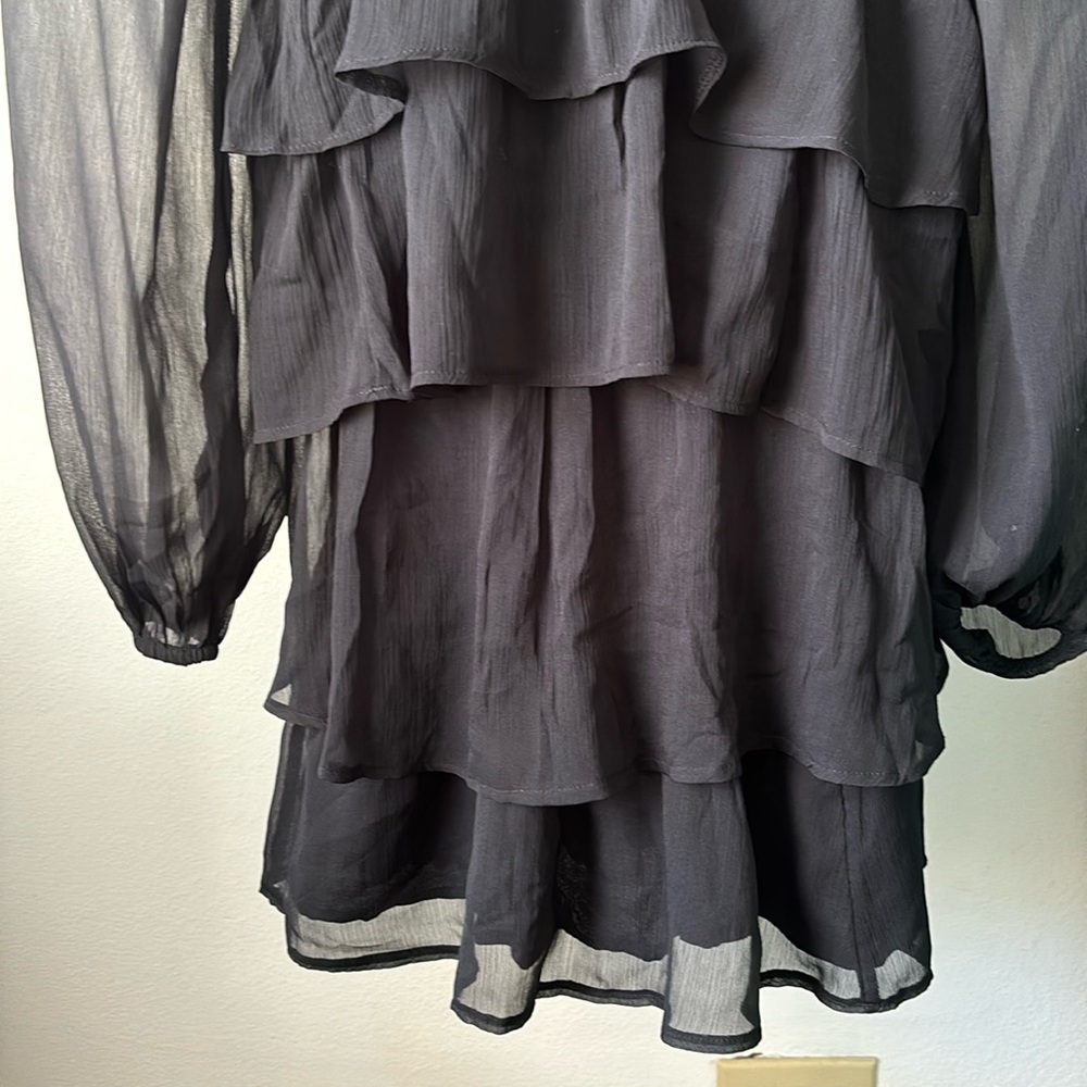 A&F - BLACK RUFFLE DRESS - Picture 7 of 13